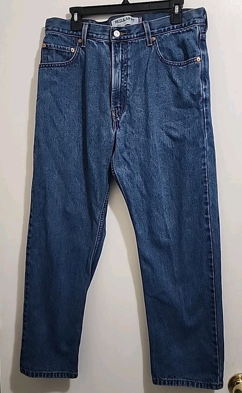 Levis 505 Jeans Men’s 36x30 Regular Fit Straight Leg Light Wash Mid Rise